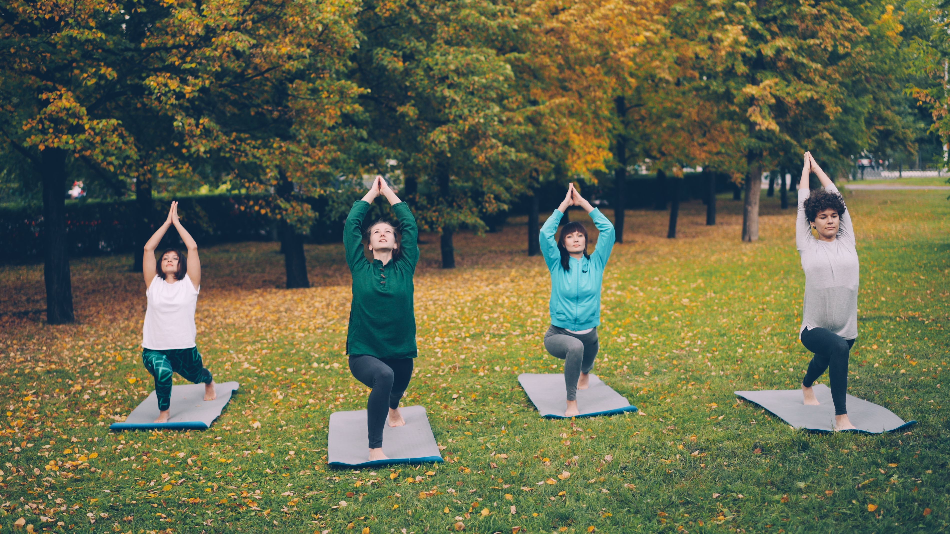 People engaging in outdoor physical activity in a Canadian park