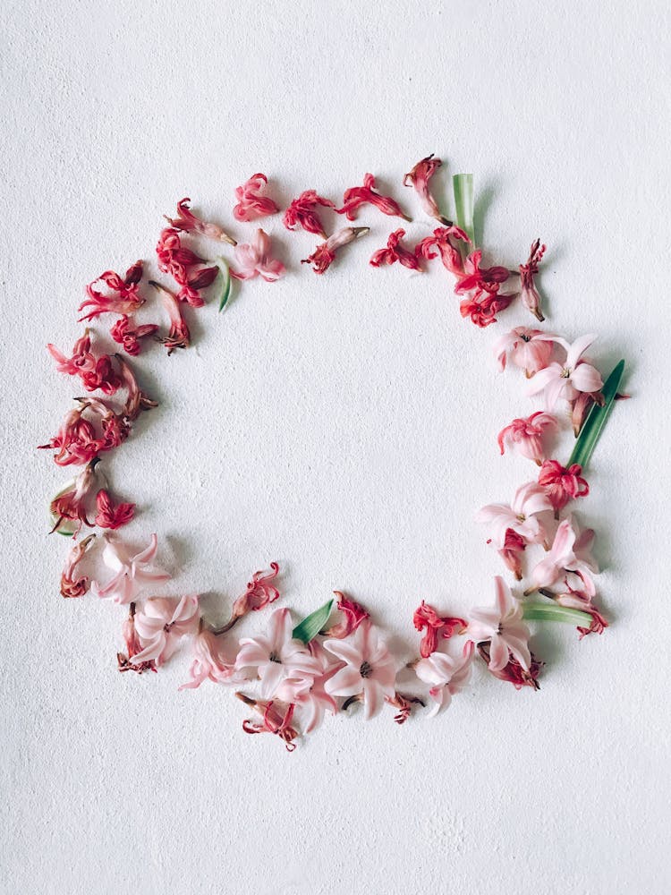 Red And Pink Flower Wreath