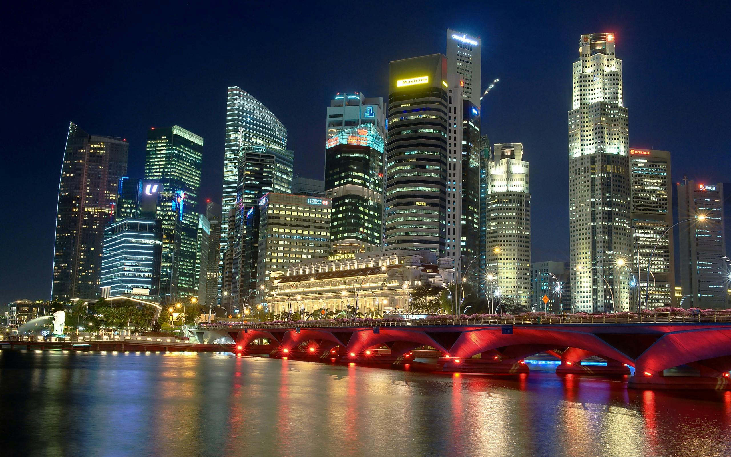 Singapore Skyscrapers Marina Bay Sands Evening Travel, HD wallpaper | Peakpx