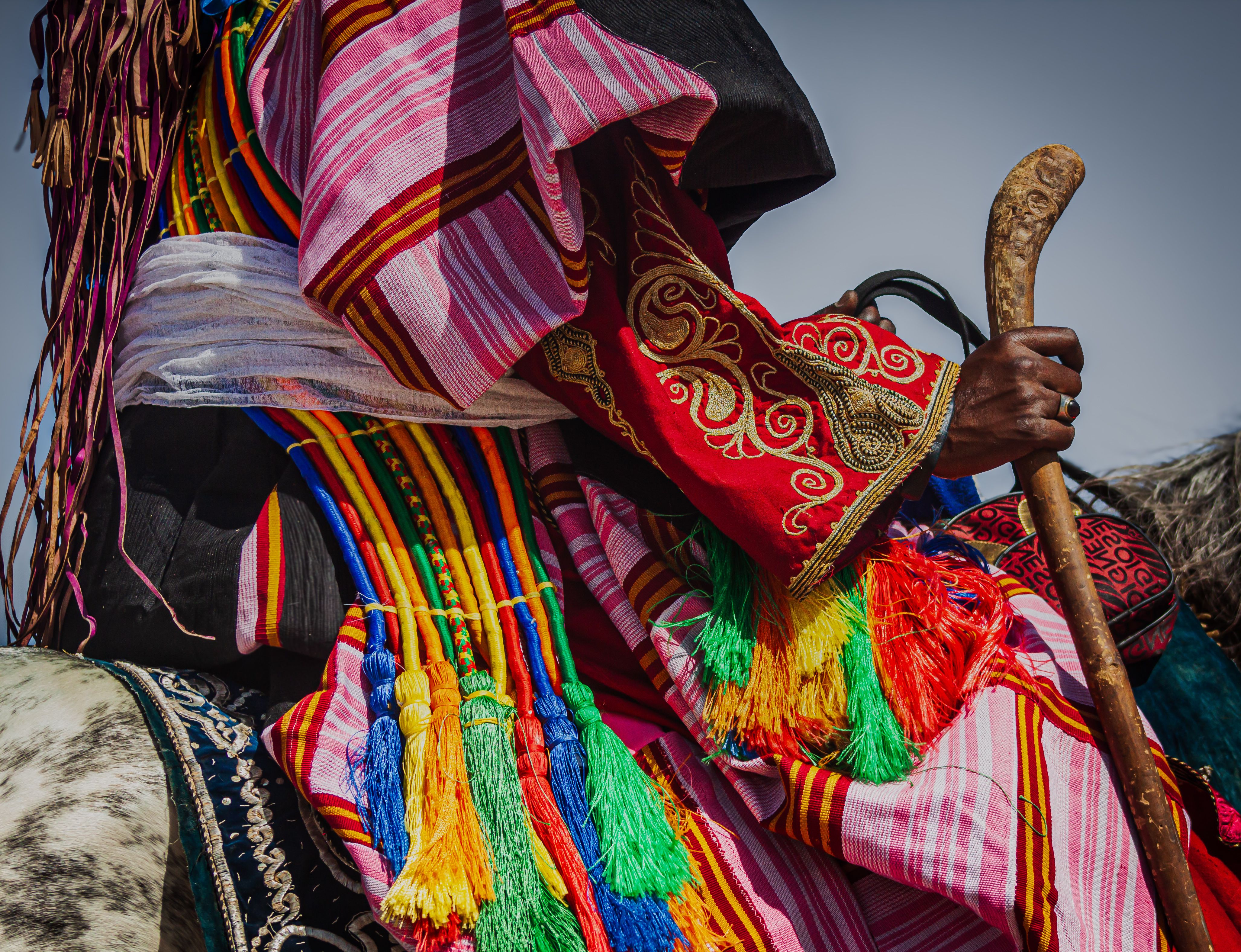 Vibrant Traditional Attire of a Rider · Free Stock Photo