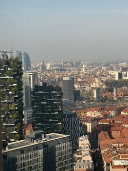 Skyline of Milan showcasing modern skyscrapers and historical architecture.