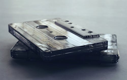 Close-Up Photo of Cassette Tapes