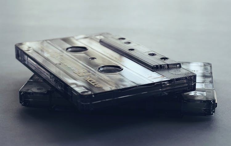 Close-Up Photo Of Cassette Tapes