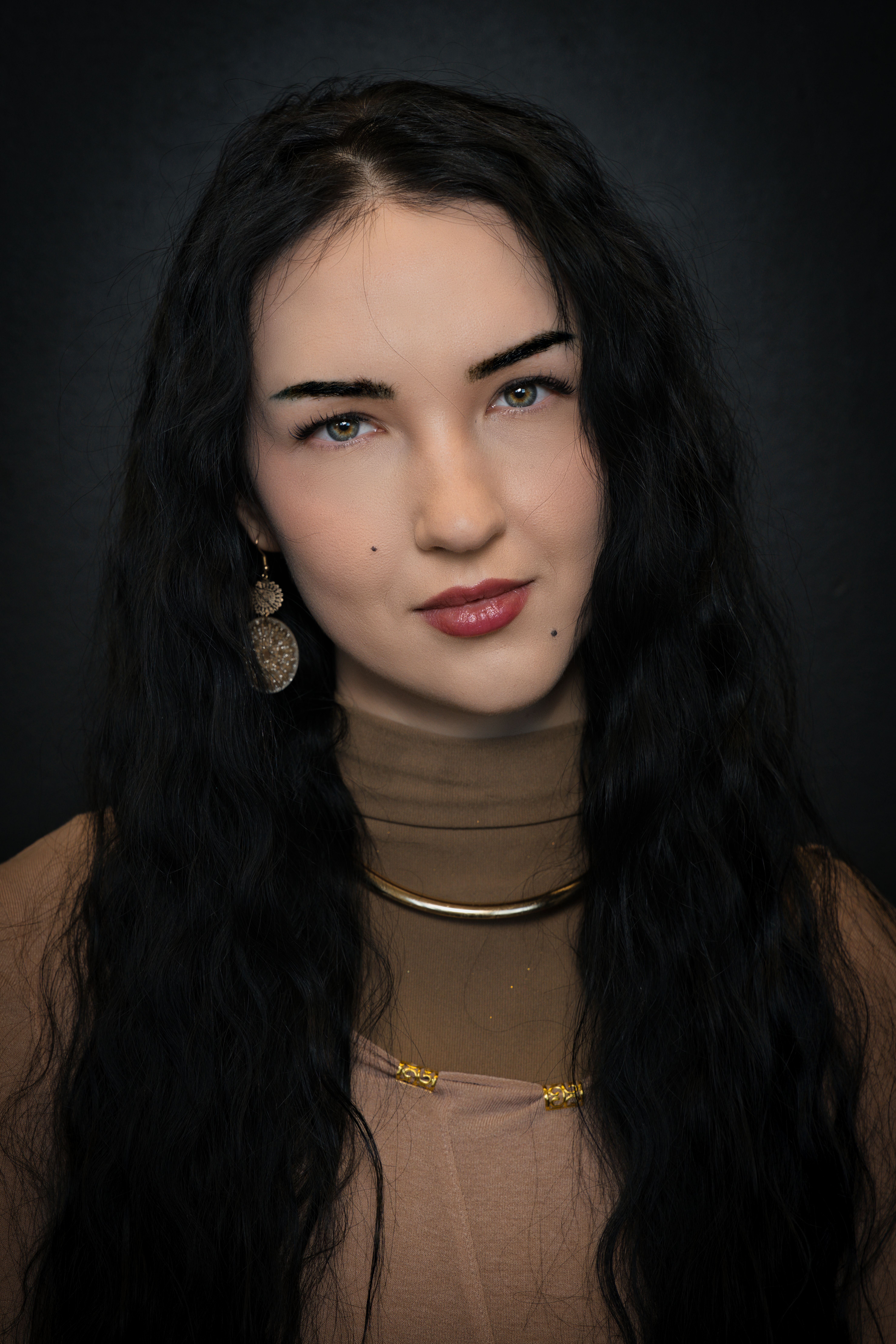 Elegant Portrait of Woman with Long Black Hair · Free Stock Photo