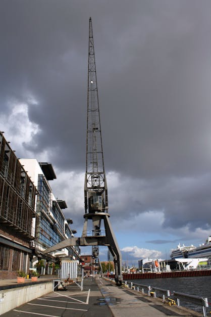 Free stock photo of crane, historical, port