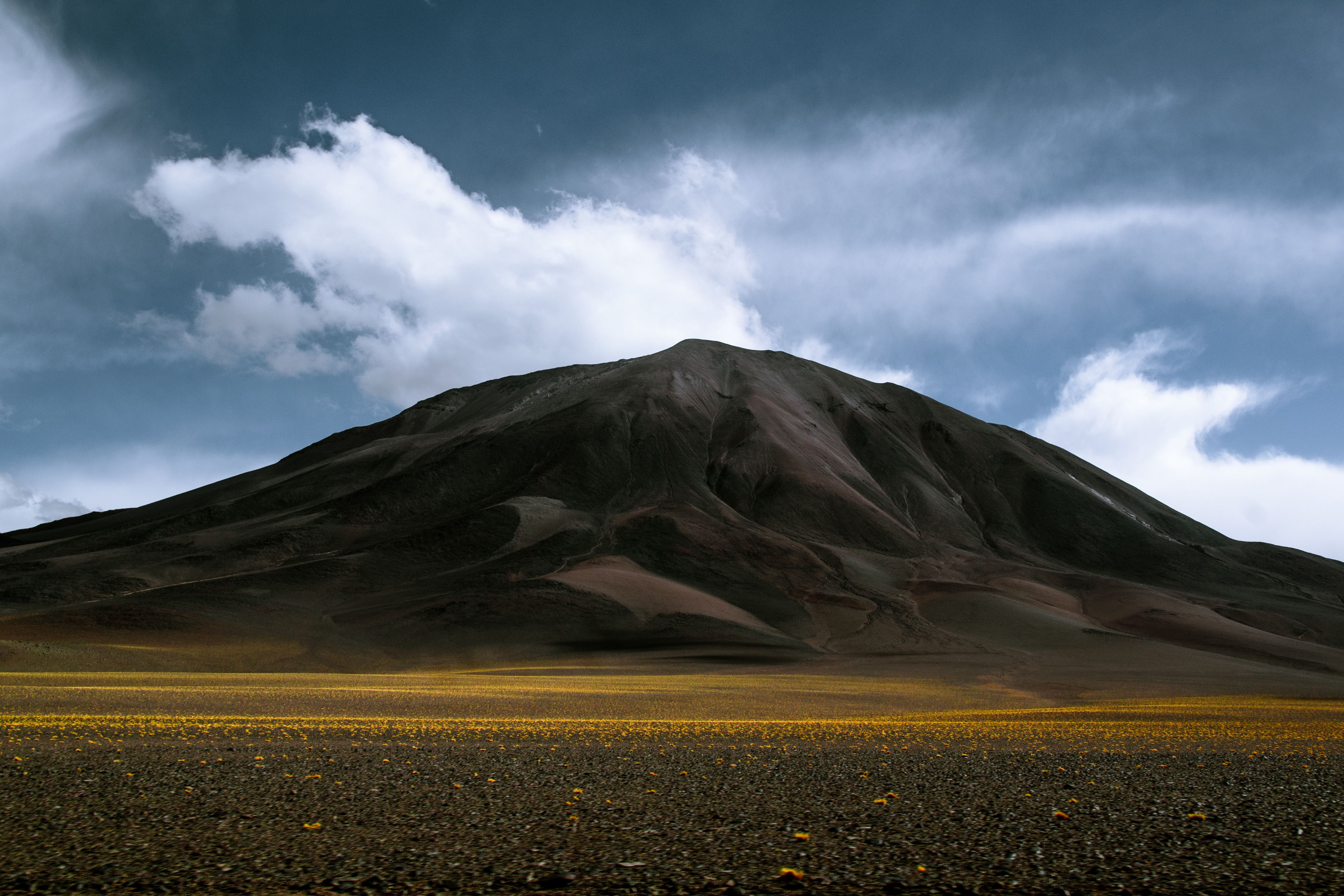 Majestic Mountain with Dramatic Sky · Free Stock Photo