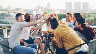 Group of friends celebrating