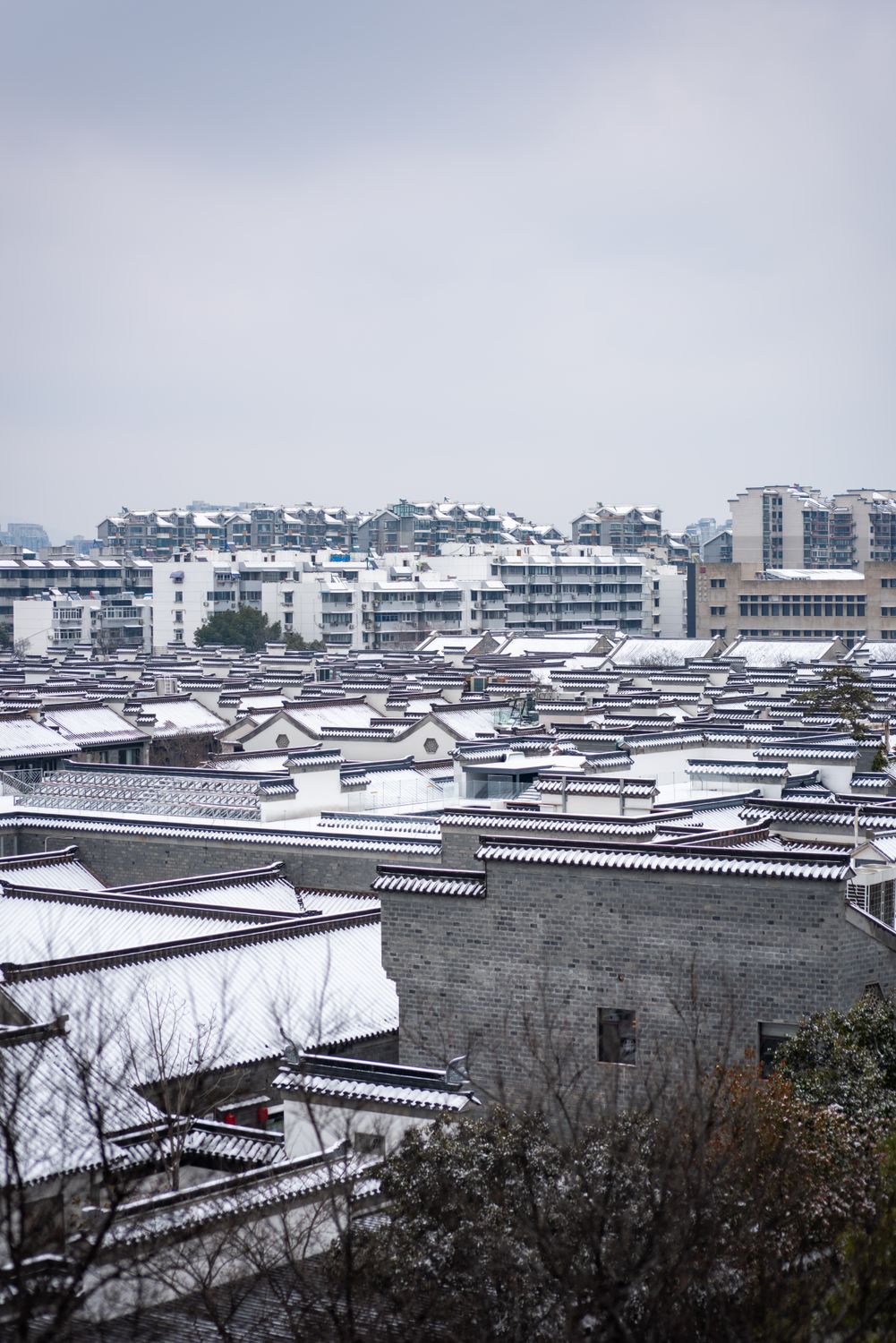 Snow-Covered Traditional Chinese Rooftops · Free Stock Photo