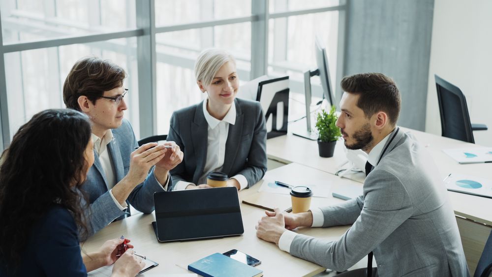 Team in a modern office