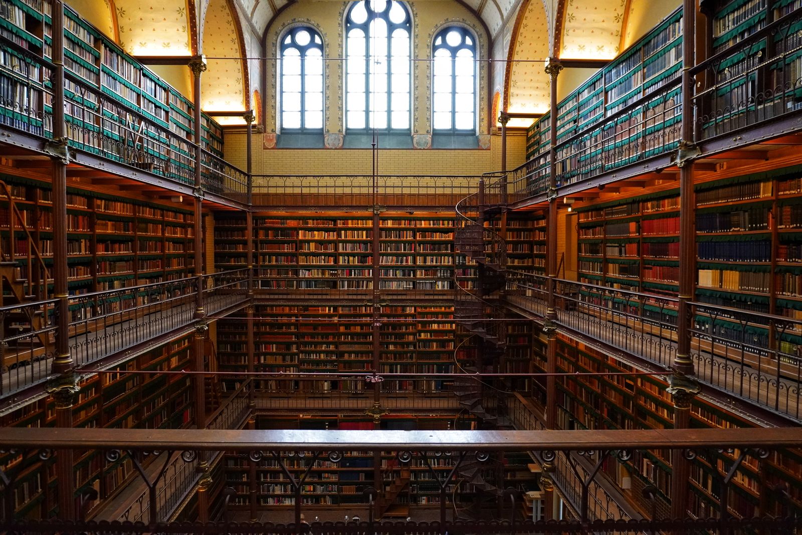 The reading room of a historic library — photo by Davide Comunian on Pexels