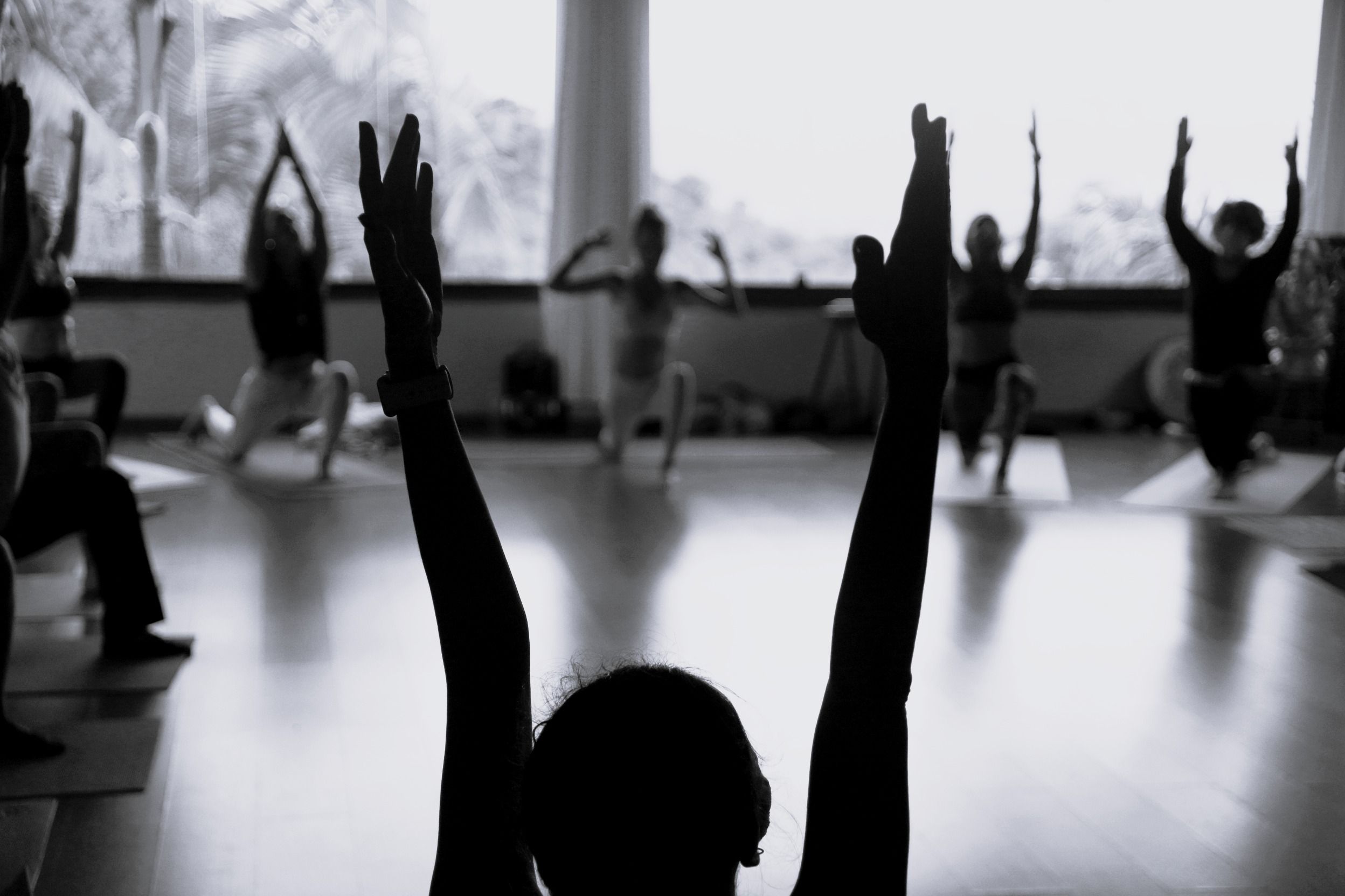 Pratique de yoga en studio
