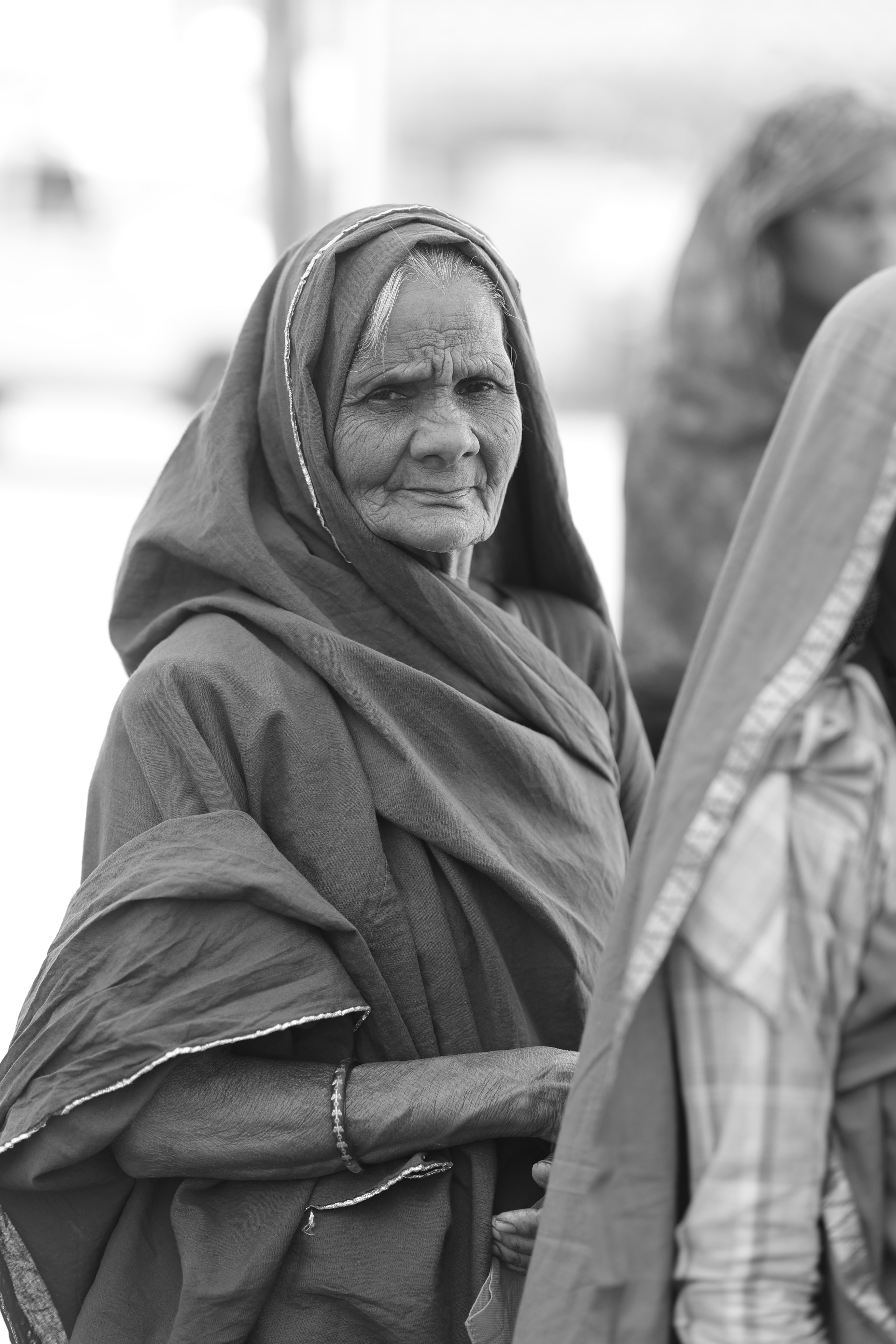 Black and White Portrait of Indian Woman · Free Stock Photo