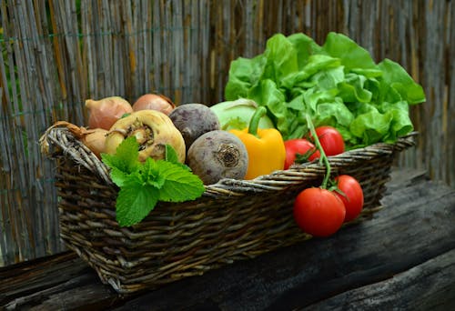natural food for healthy life Red Tomato Besides Green Vegetable Leaf on Brown Basket, examples of natural foods importance of natural foods benefits of natural food natural foods company list of natural foods natural food in tamil natural foods online natural food products