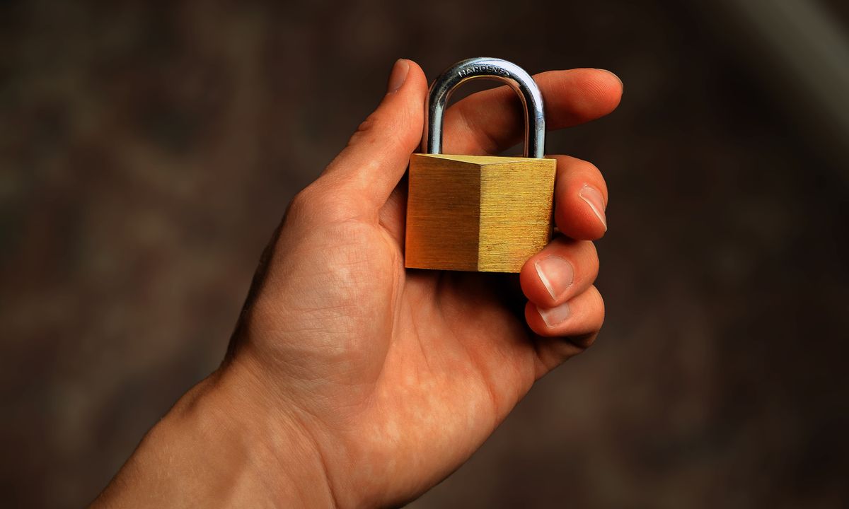 A padlock representing security