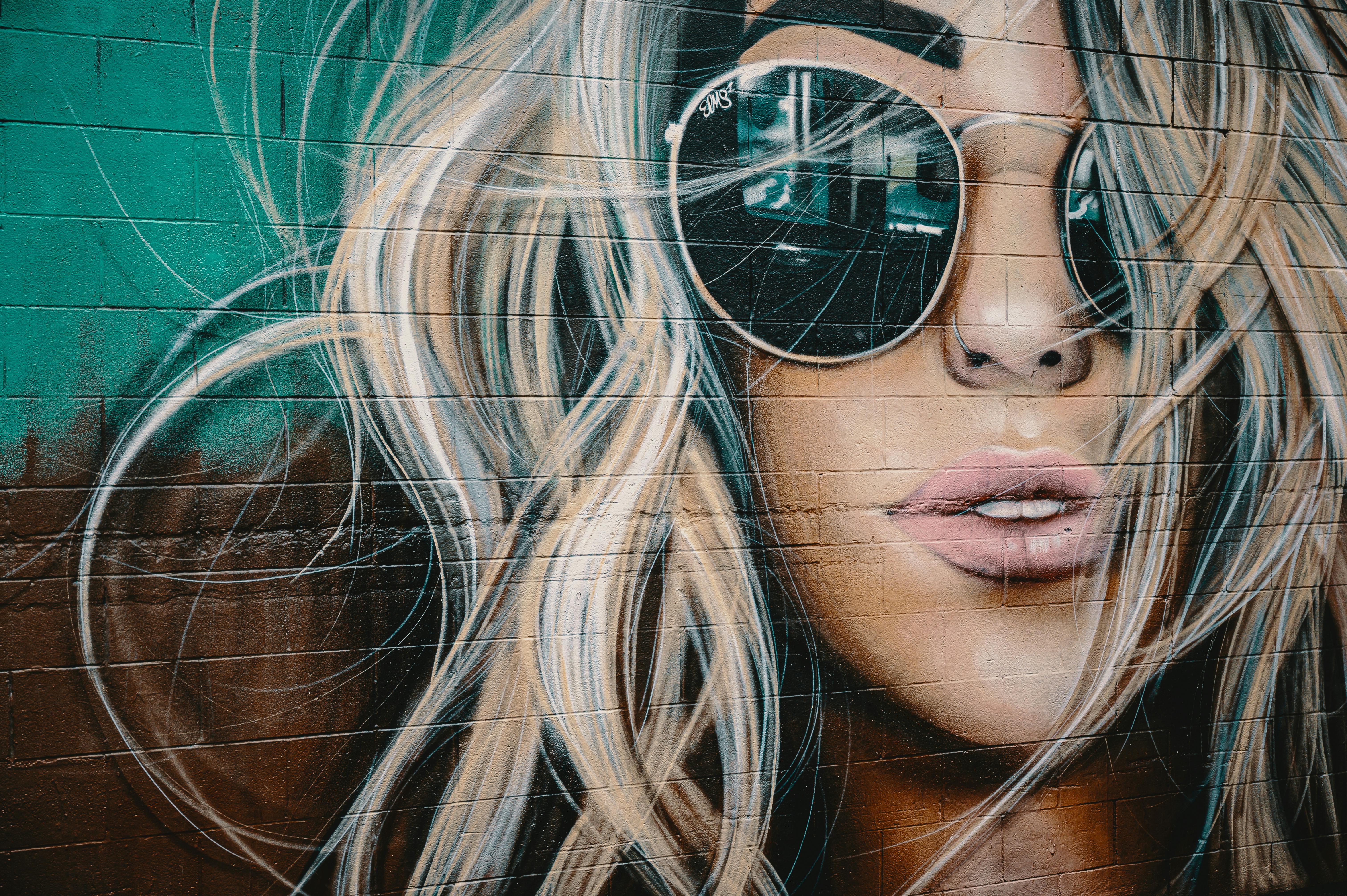 Woman With Blonde Hair Wearing Black Sunglasses Free Stock Photo