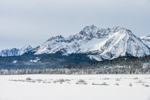 Montaña Cubierta De Nieve