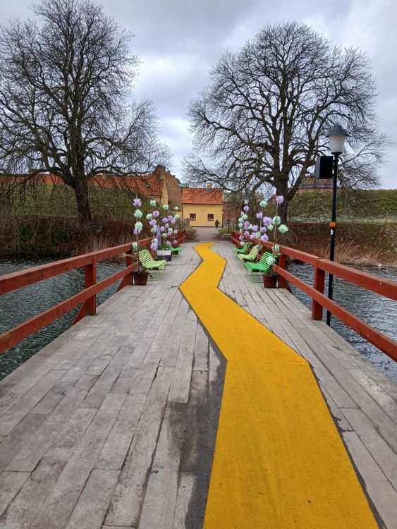 Colorful bridge with vibrant walkway and decorations · Free Stock Photo