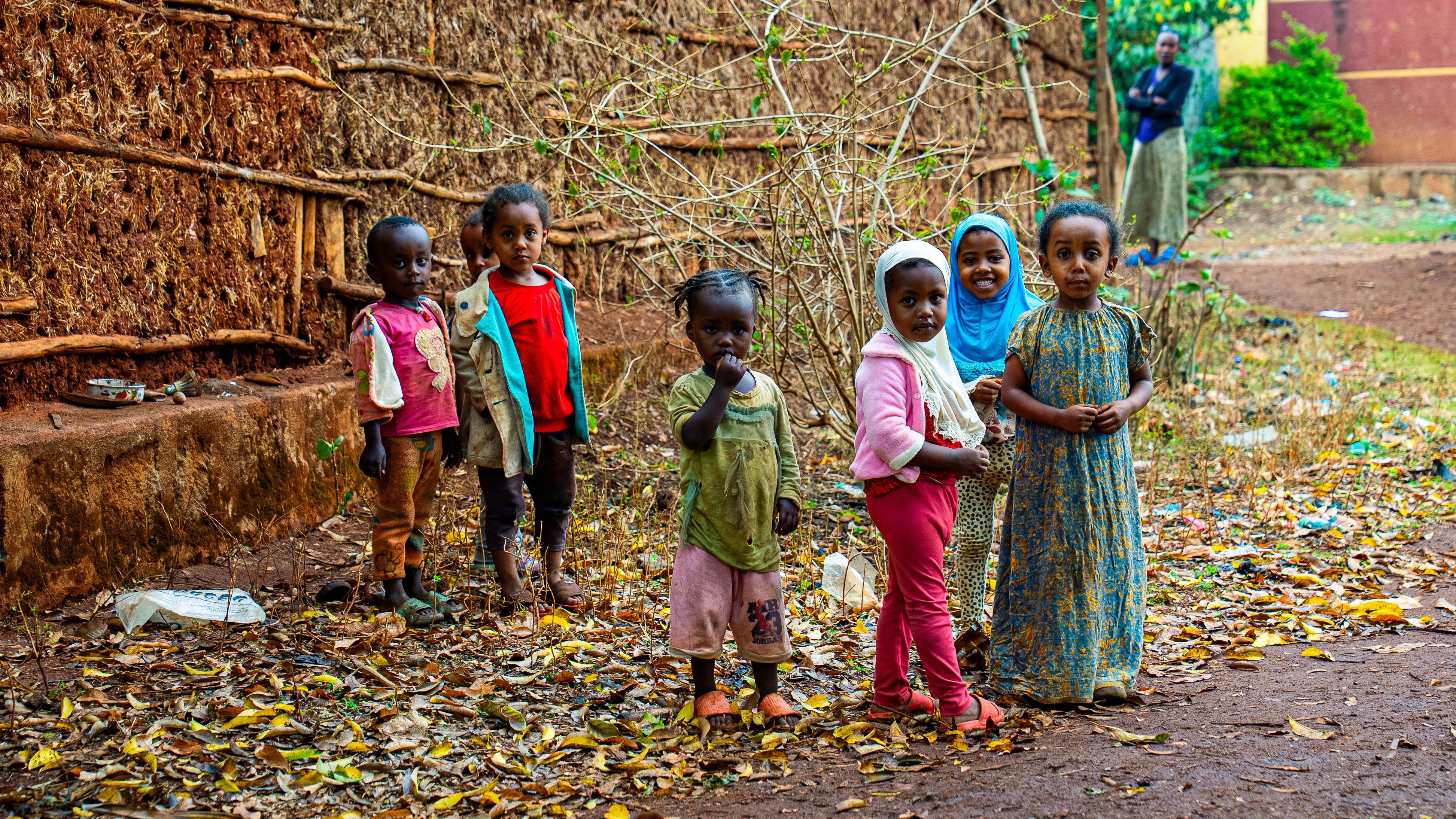 Group of Smiling Children Outdoors in Rural Area · Free Stock Photo