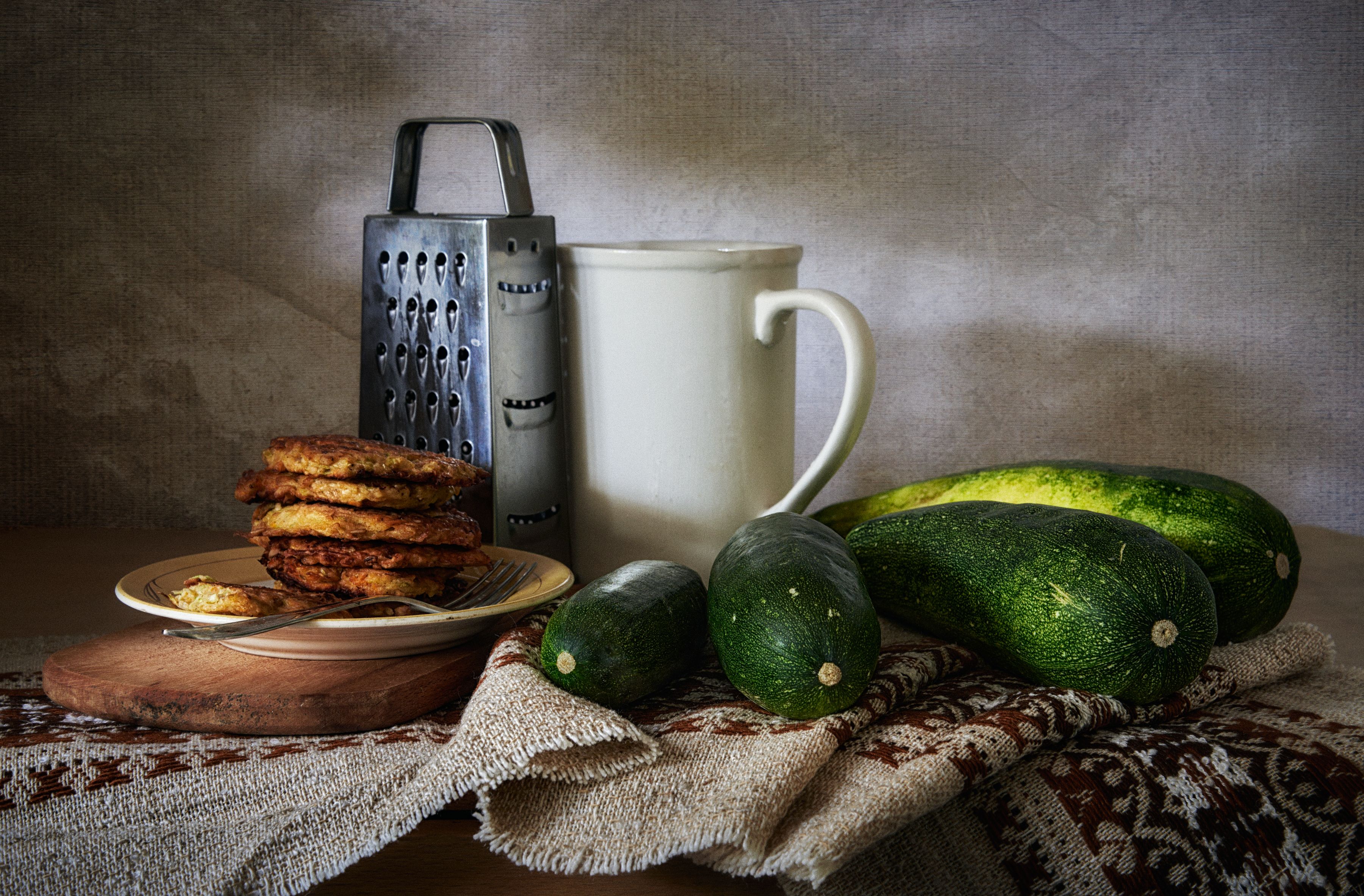 Everyday Sourdough Discard Zucchini and Parmesan Pancakes