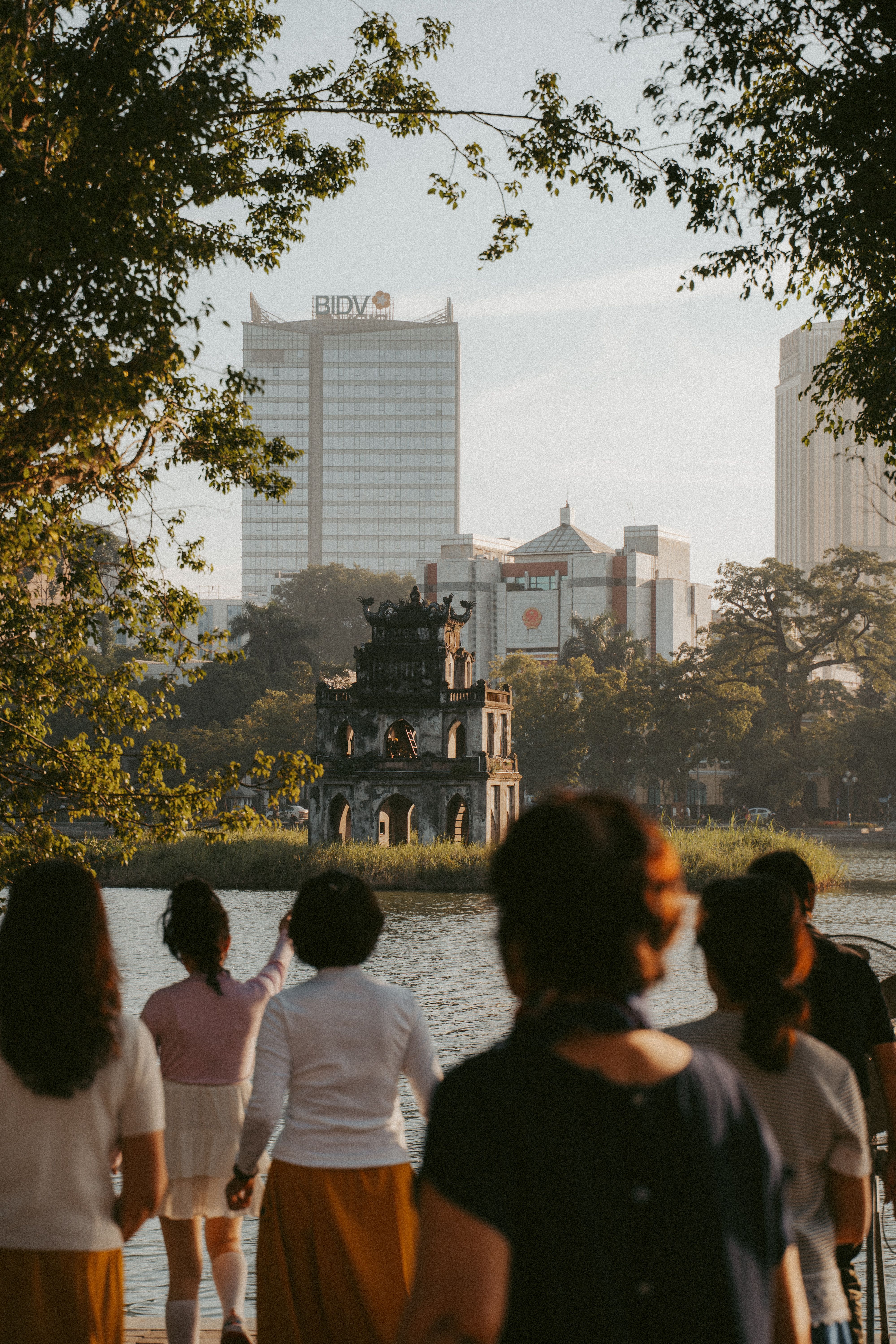 Turtle Tower on Hoan Kiem Lake in Hanoi