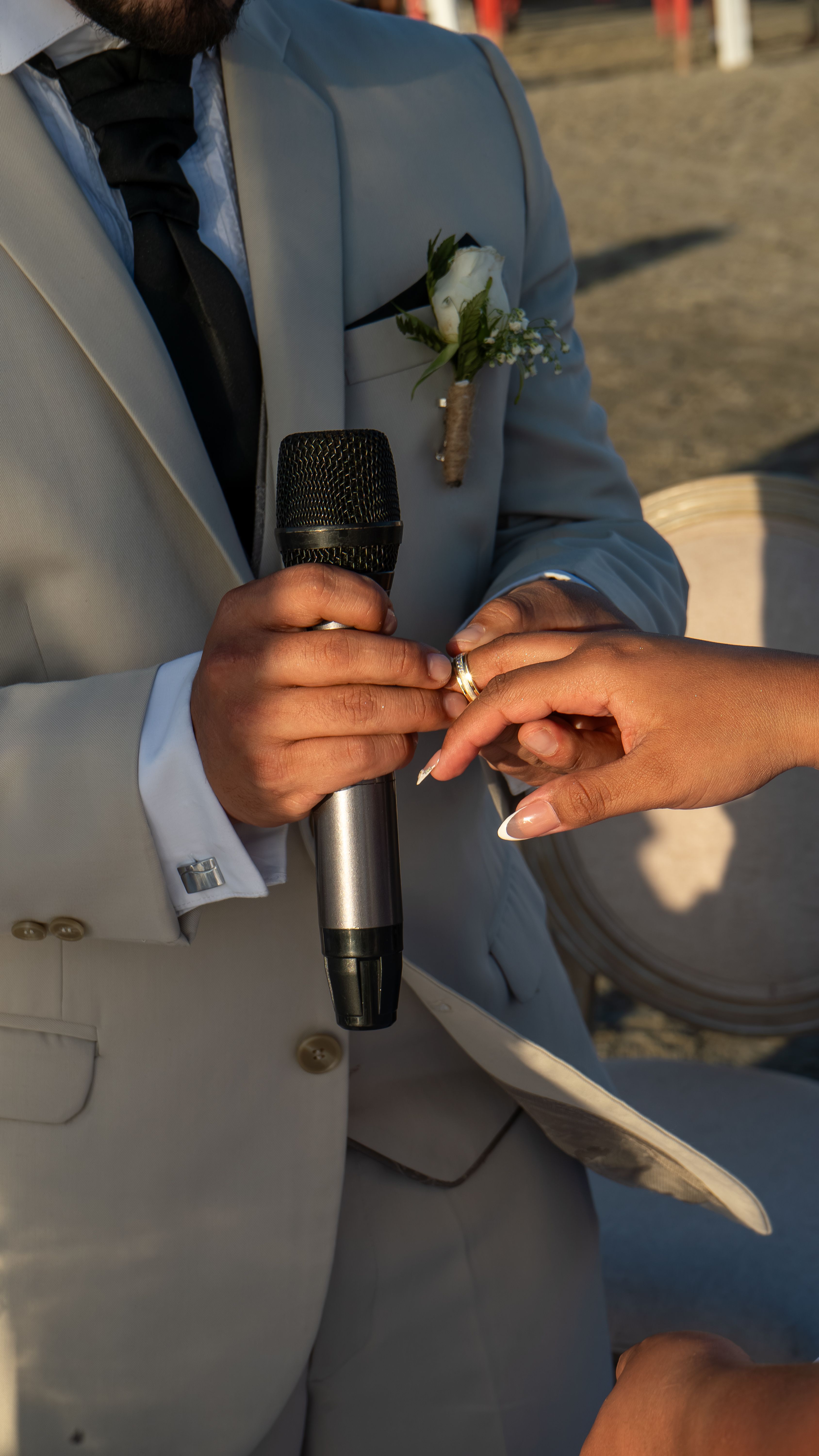 Groom Placing Wedding Ring During Ceremony · Free Stock Photo