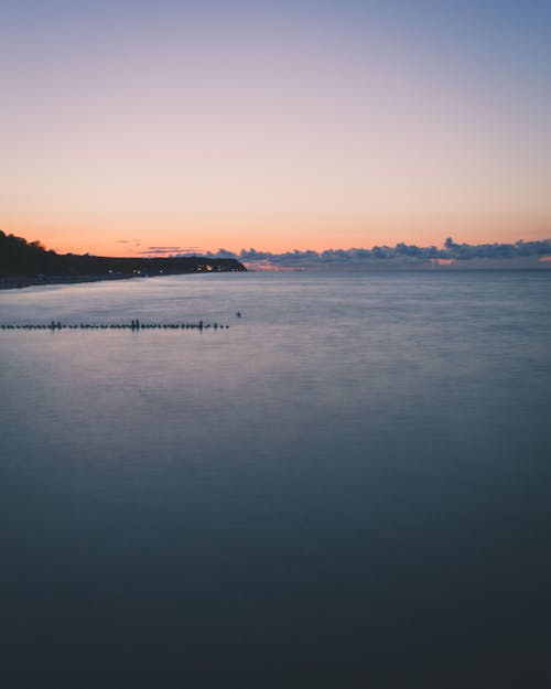 傍晚的太陽, 橙子, 海滩日落 的 免费素材图片