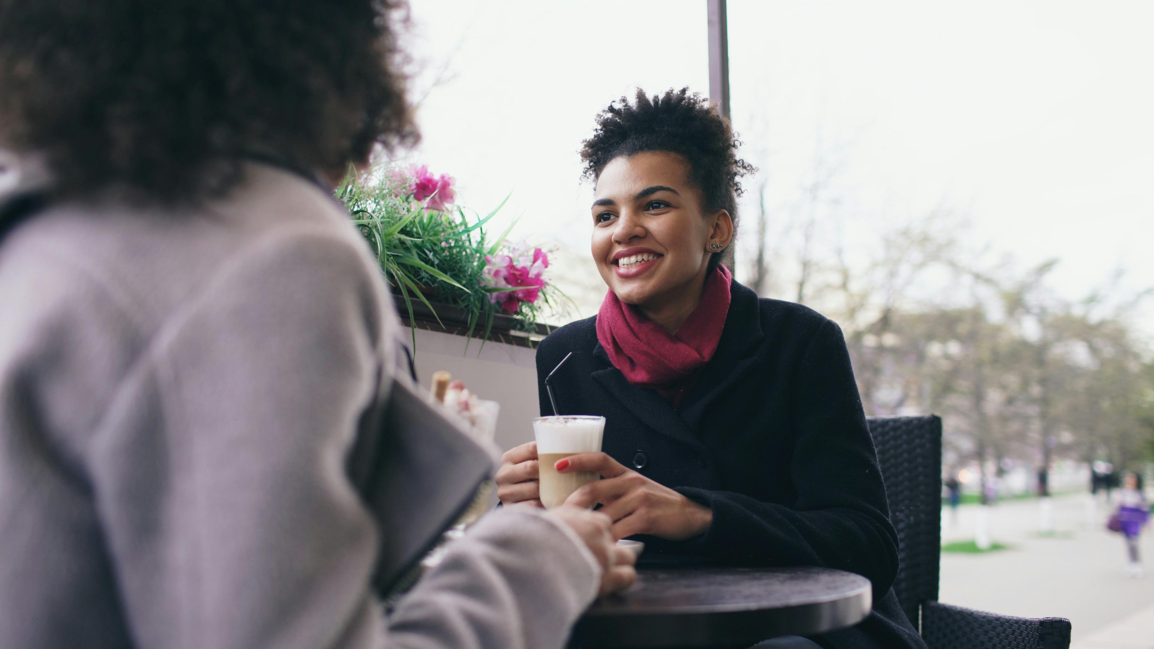 Dating app interface showing compatibility features