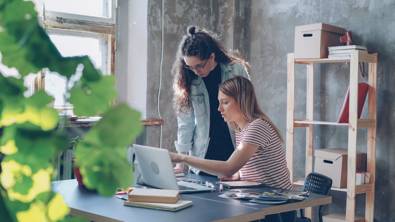 Small business team planning a marketing campaign together