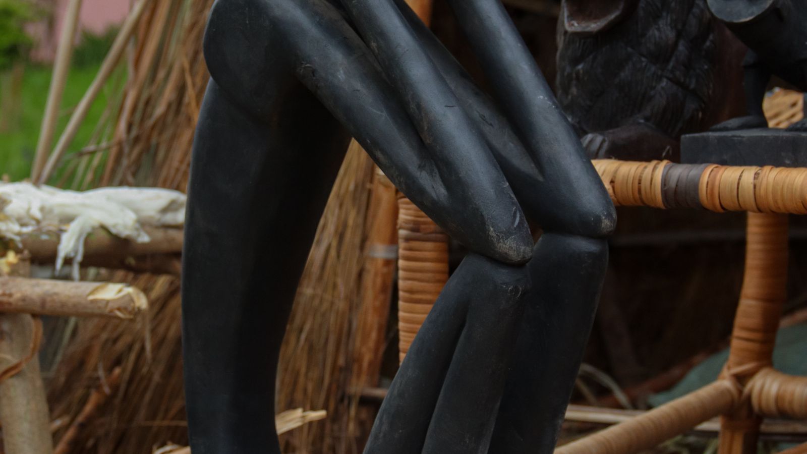 Traditional african sculpture on display, Mozambique