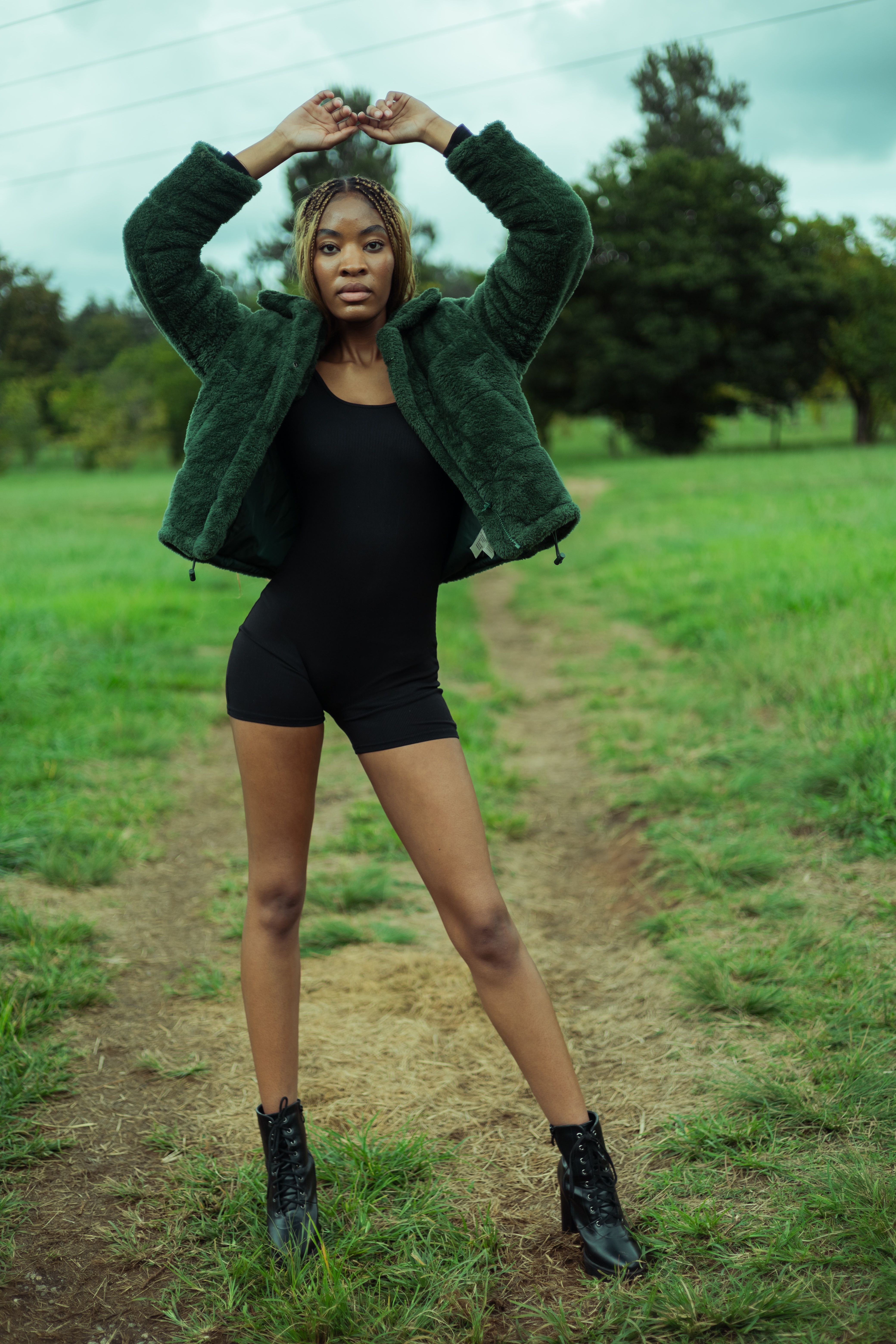 Fashionable Young Woman Posing Outdoors in Randburg · Free Stock Photo