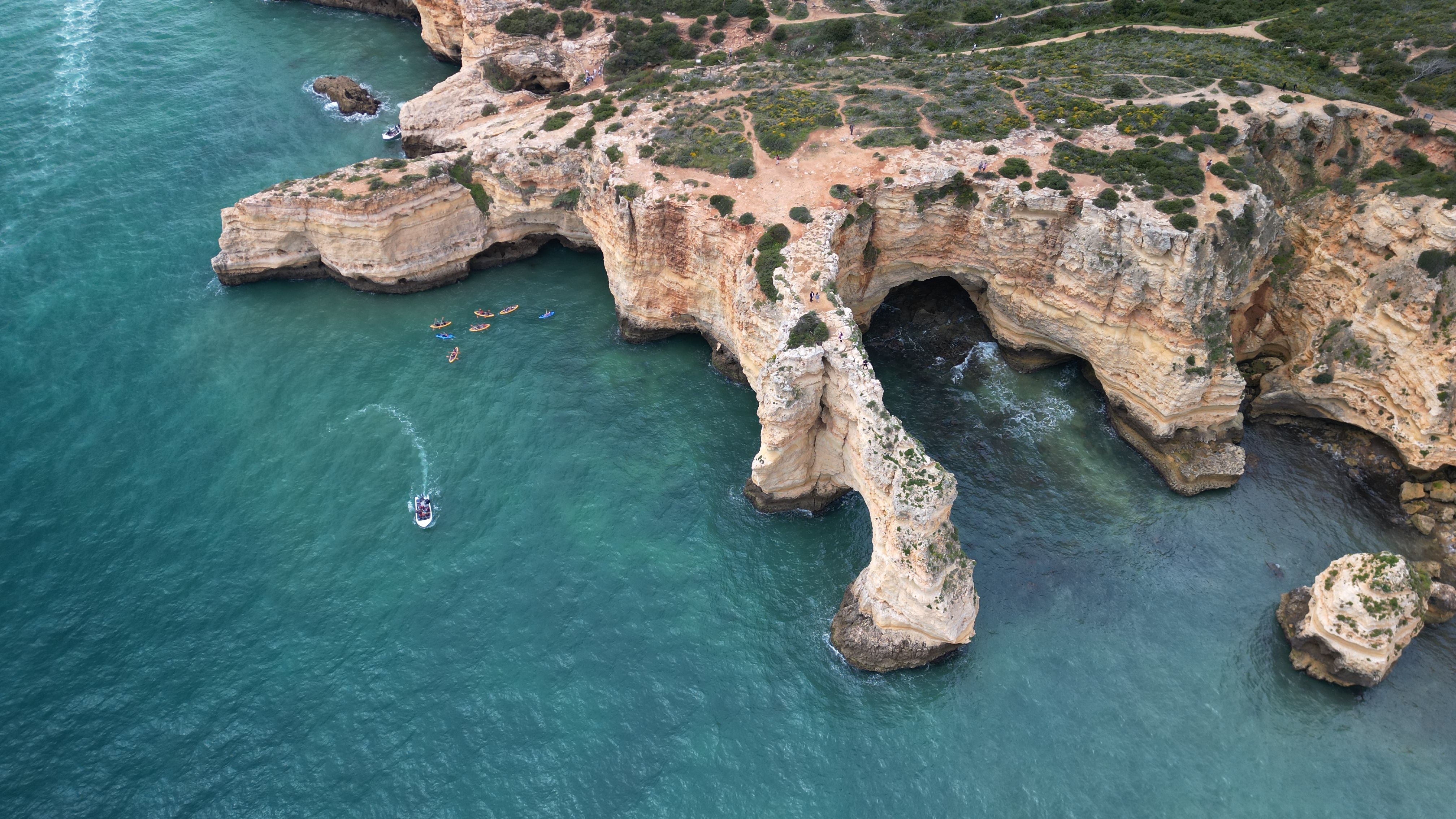 Aerial View of Algarve Cliffs and Coastline · Free Stock Photo