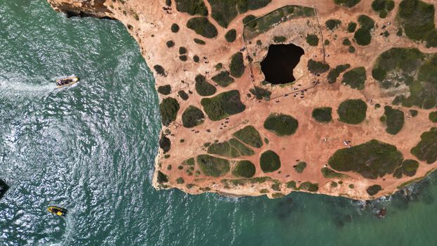 Benagil sea cave kayak at dawn — Algarve