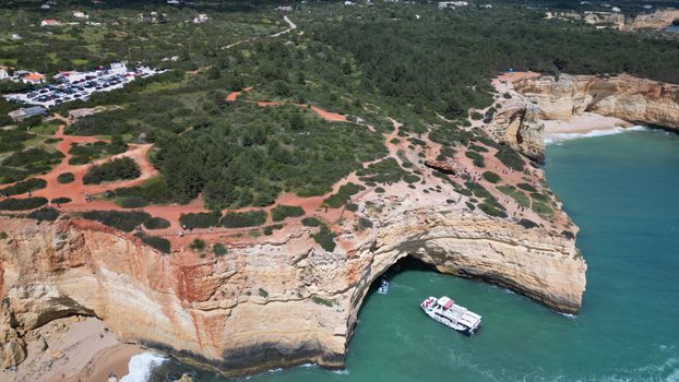 Benagil sea cave kayak at dawn — Algarve