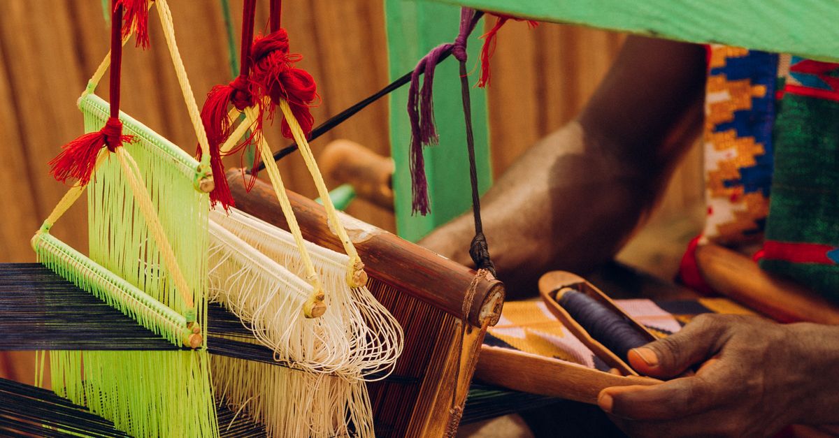 Kente Machine Traditional Kente Weaving in Accra, Ghana · Free Stock Photo