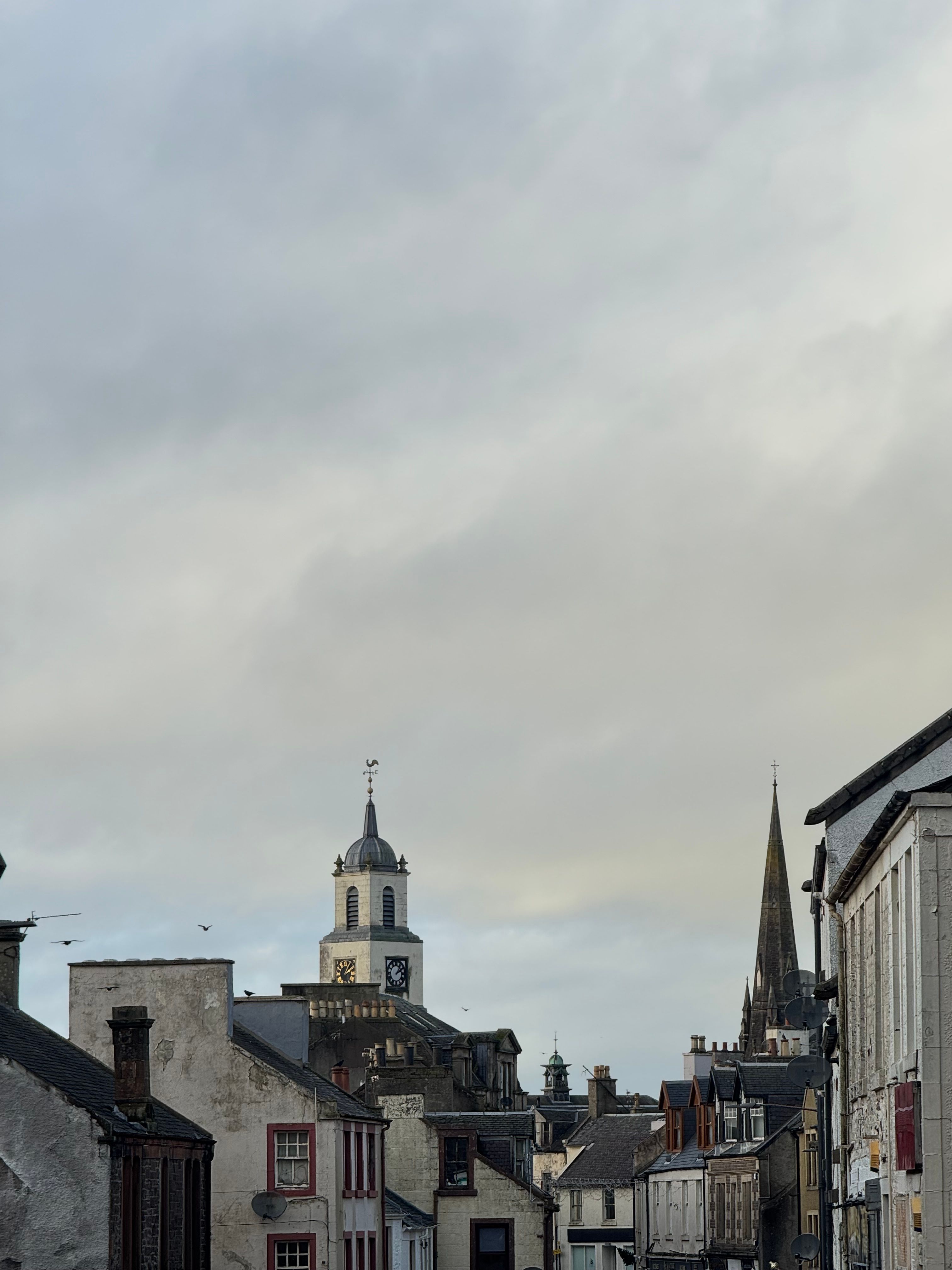 Historic European Townscape with Clock Tower · Free Stock Photo