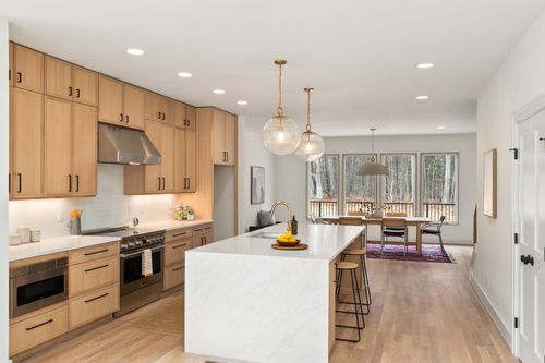Open concept kitchen remodel golf course adjacent property