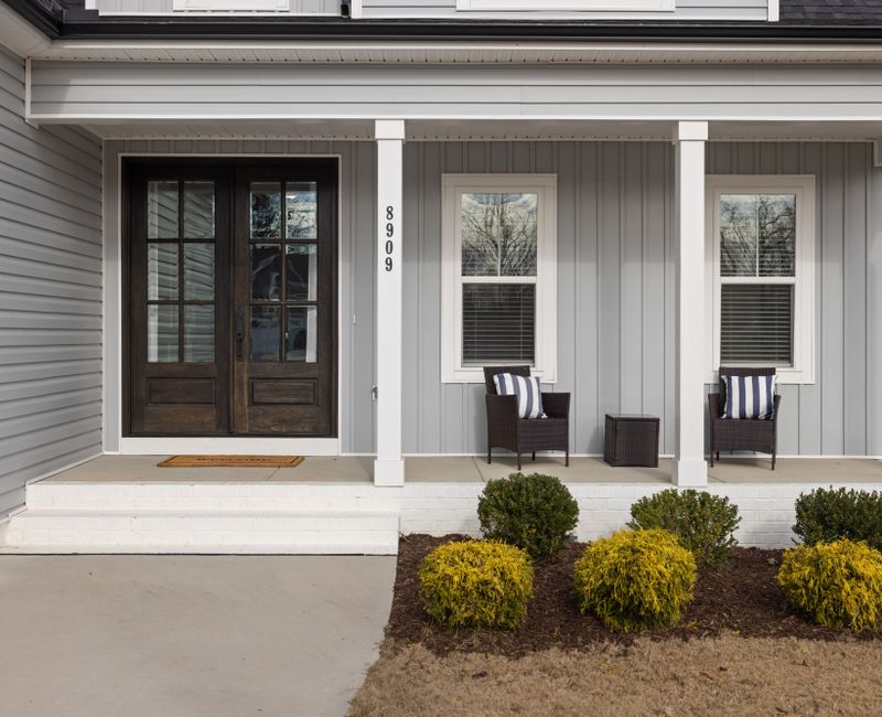 New front door installation in a residential setting