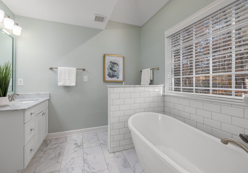 Small bathroom remodel maximizing space in Brea CA