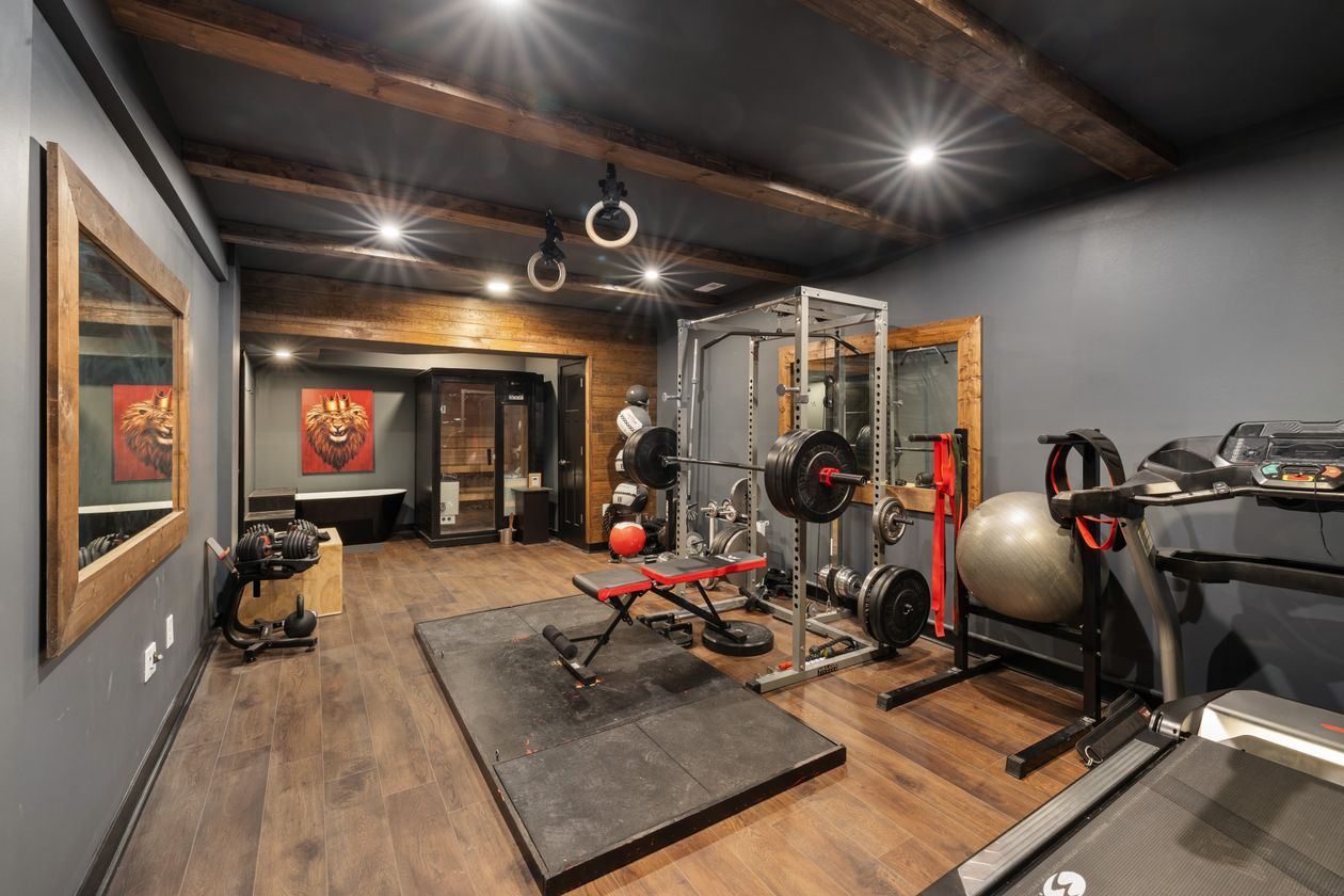 Gimnasio privado instalado en una vivienda