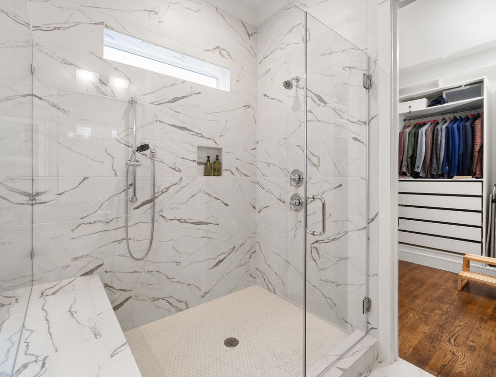 Custom tile shower remodel in Palm Springs