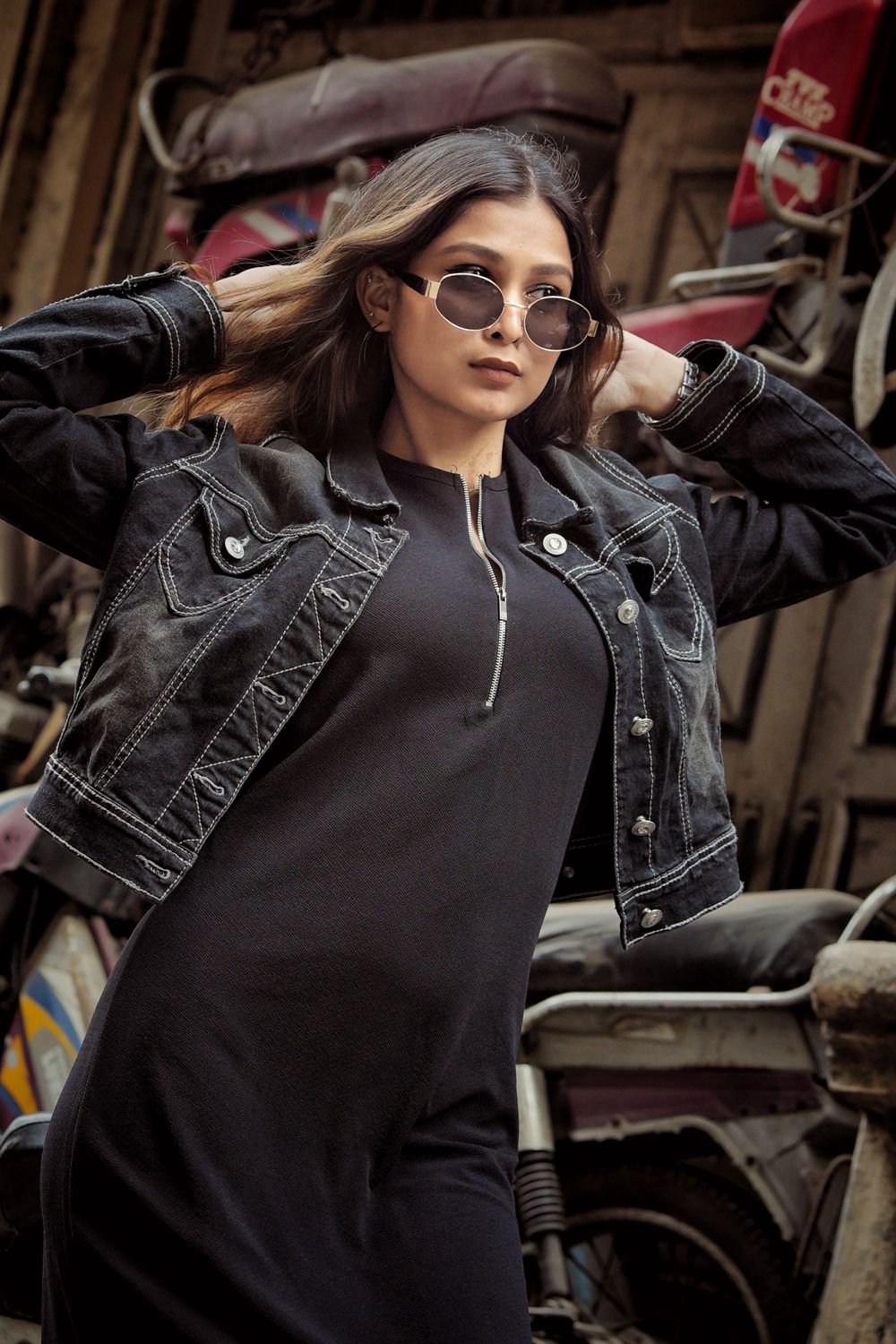 Stylish Woman Posing Outdoors in Urban Setting · Free Stock Photo