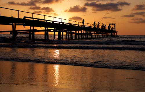 Free Photo Of Dock During Dawn  Stock Photo