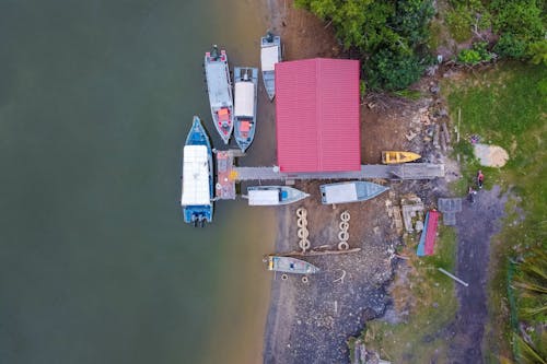 Boat Docked Near Waiting Shed