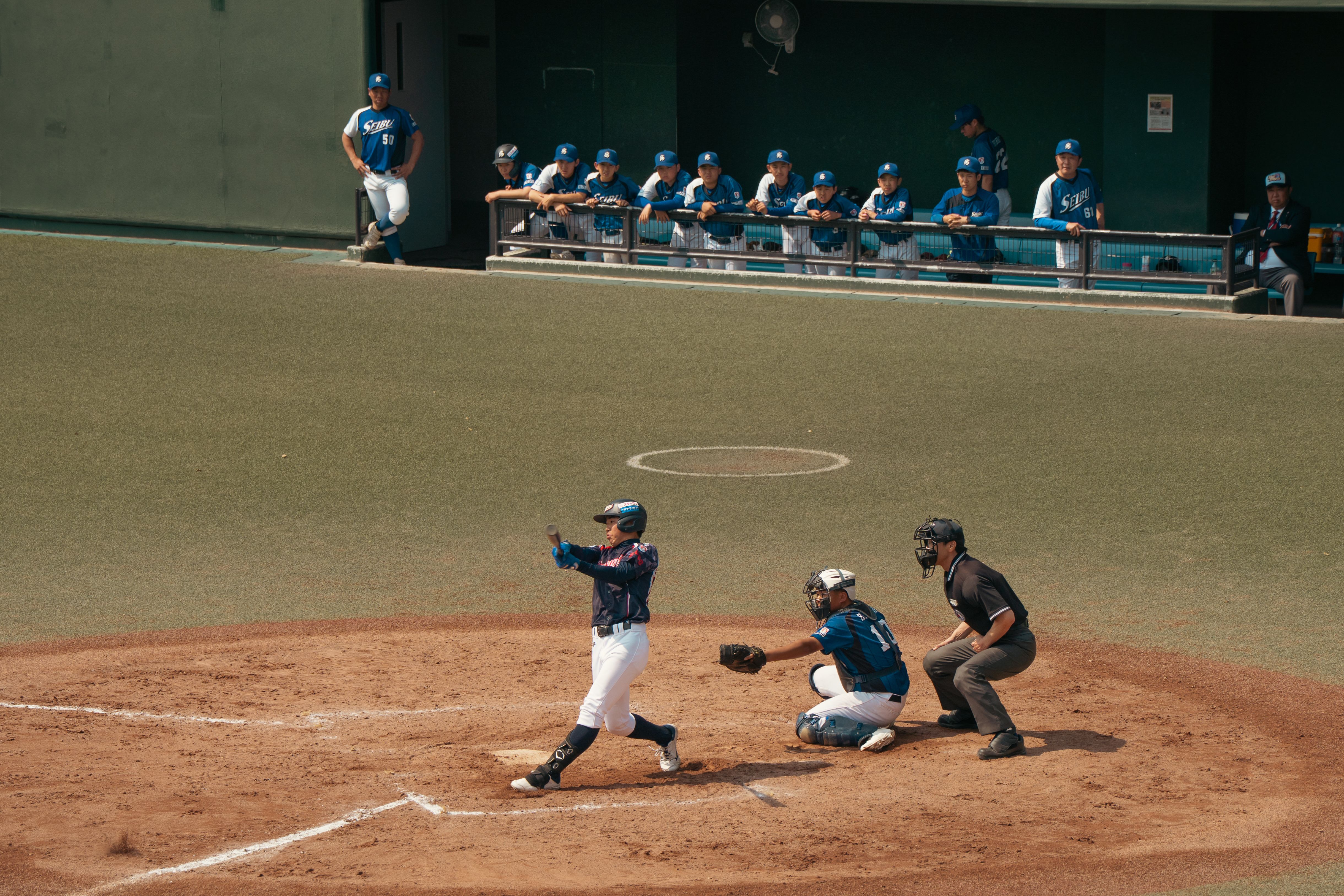 Dramatic Baseball Game Moment in Tokyo Stadium · Free Stock Photo