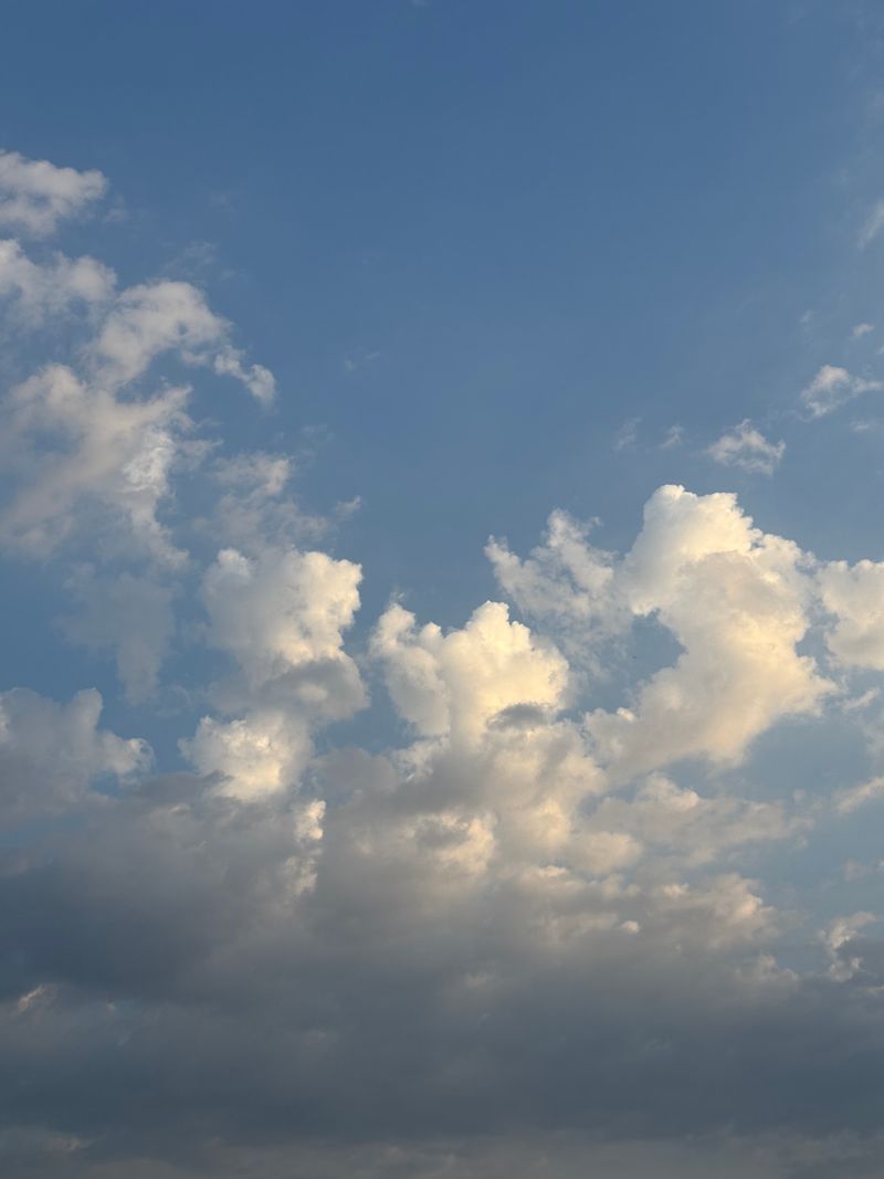 Beautiful Blue Sky with Fluffy Clouds · Free Stock Photo