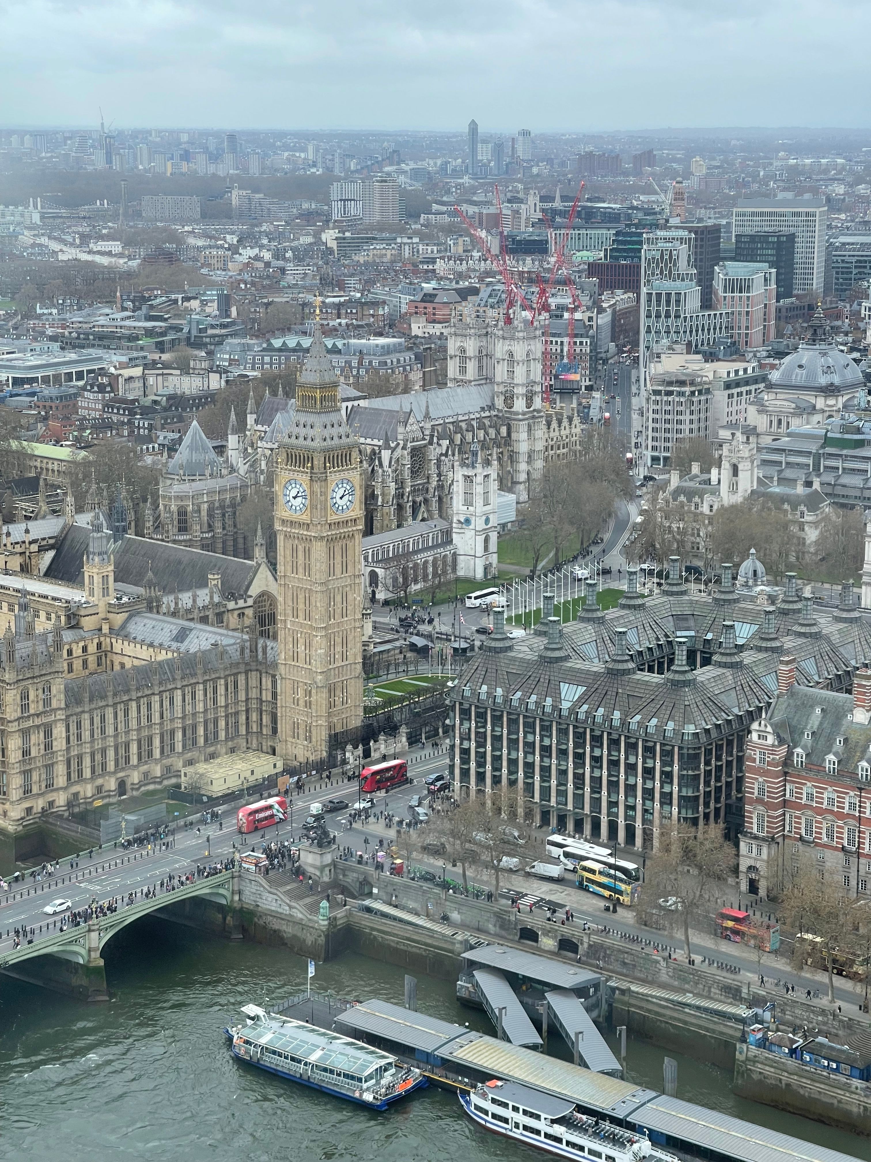 Aerial View of Big Ben and London Cityscape · Free Stock Photo