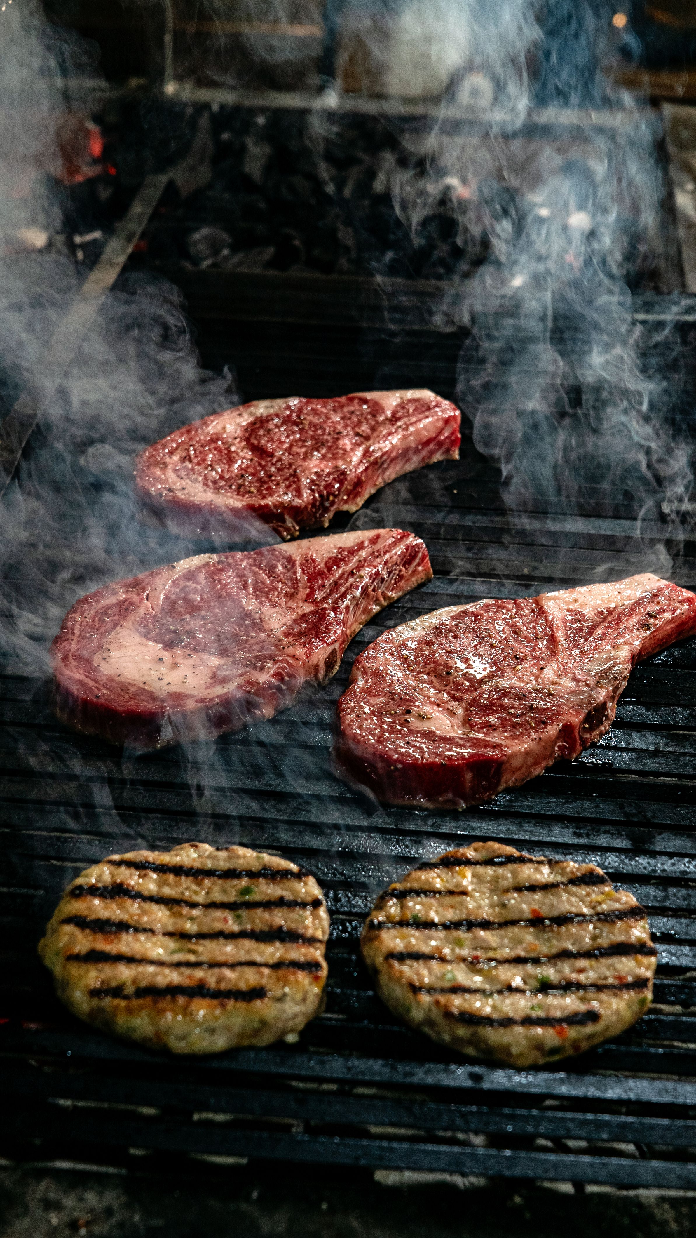 Premium burger and charcoal BBQ platter at Coffee Club