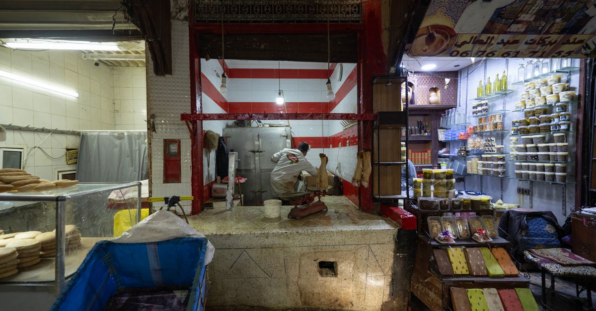 Traditional food scene in Fez