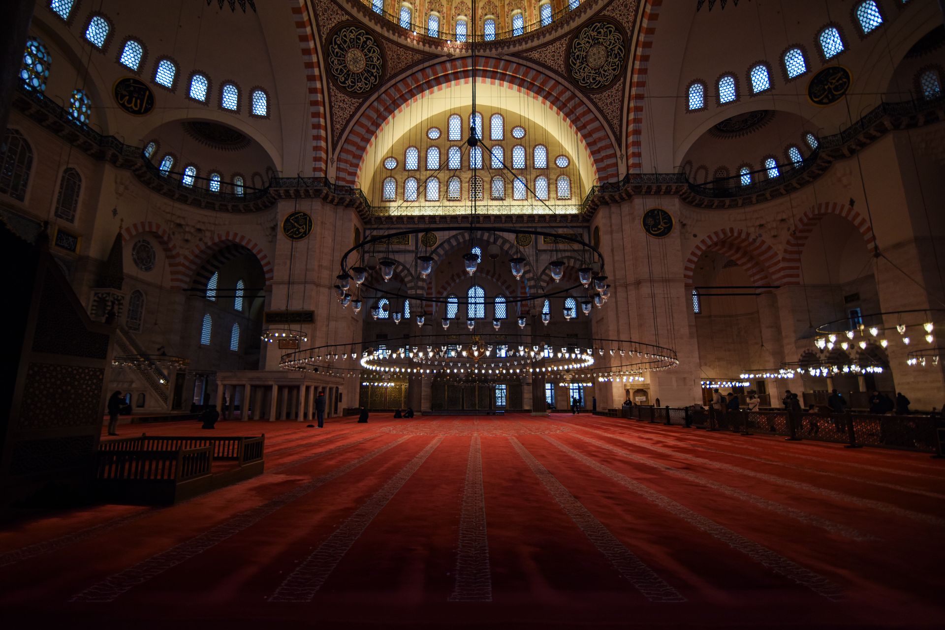 Ornate interior of a mosque