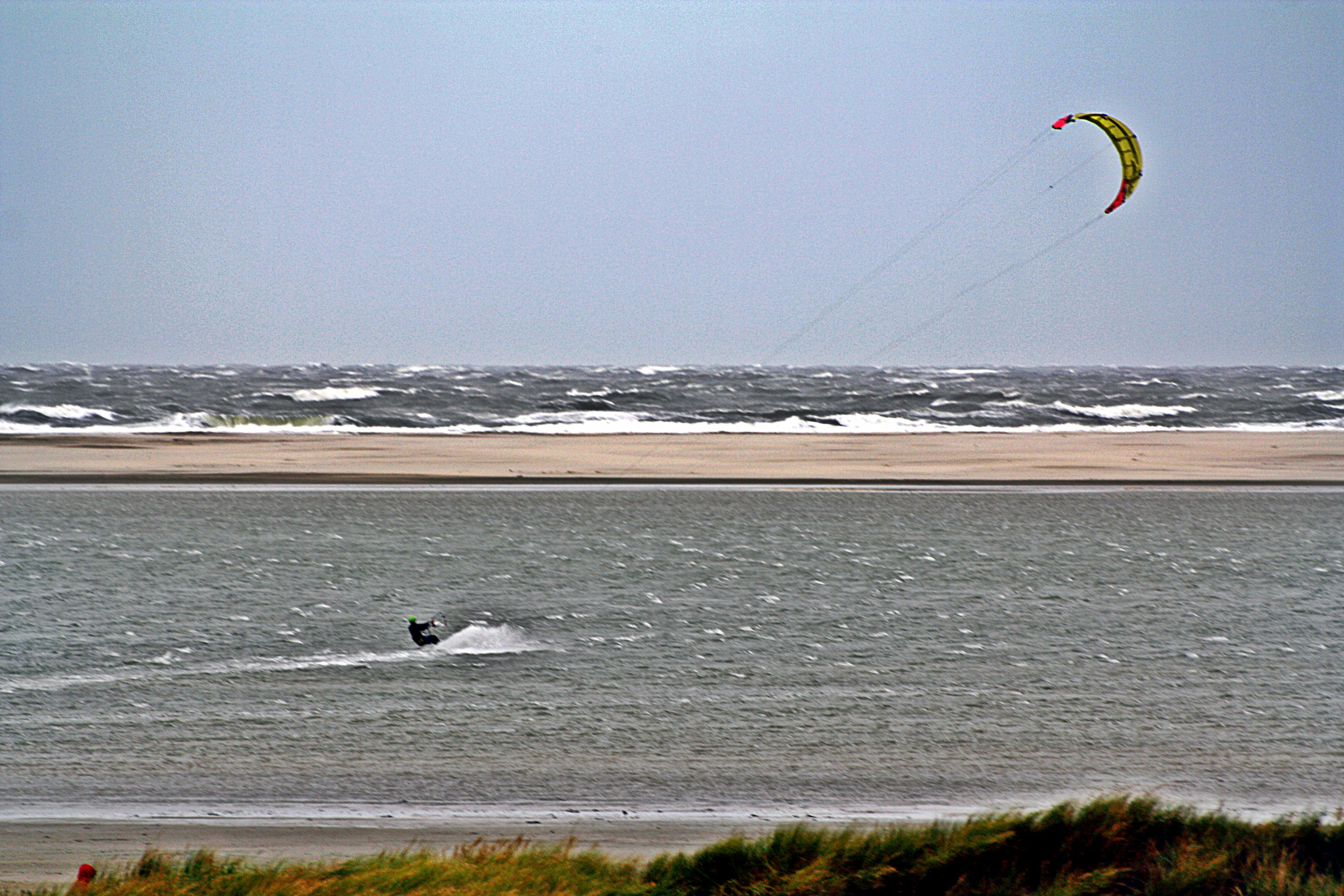 Free stock photo of beach sports, germany, kitesurfing